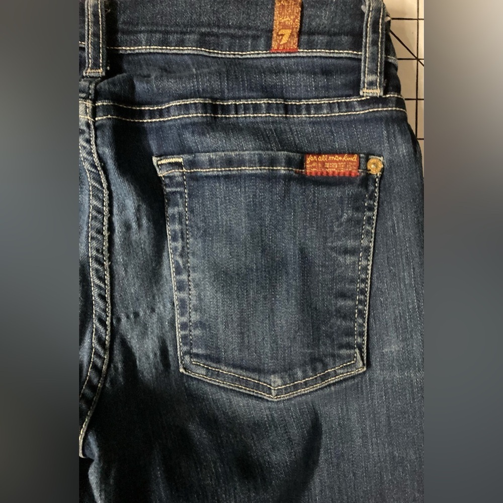 7 For‎ All Mankind Women’s Size 27 Blue Ankle Skinny Jeans - Picture 8 of 9